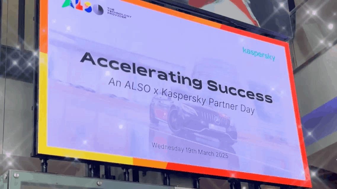 “Accelerating Success” on stage at an ALSO × Kaspersky partner day