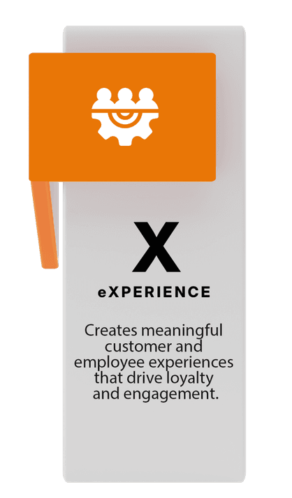 eXperience: Creates meaningful customer and employee experiences that drive loyalty and engagement.