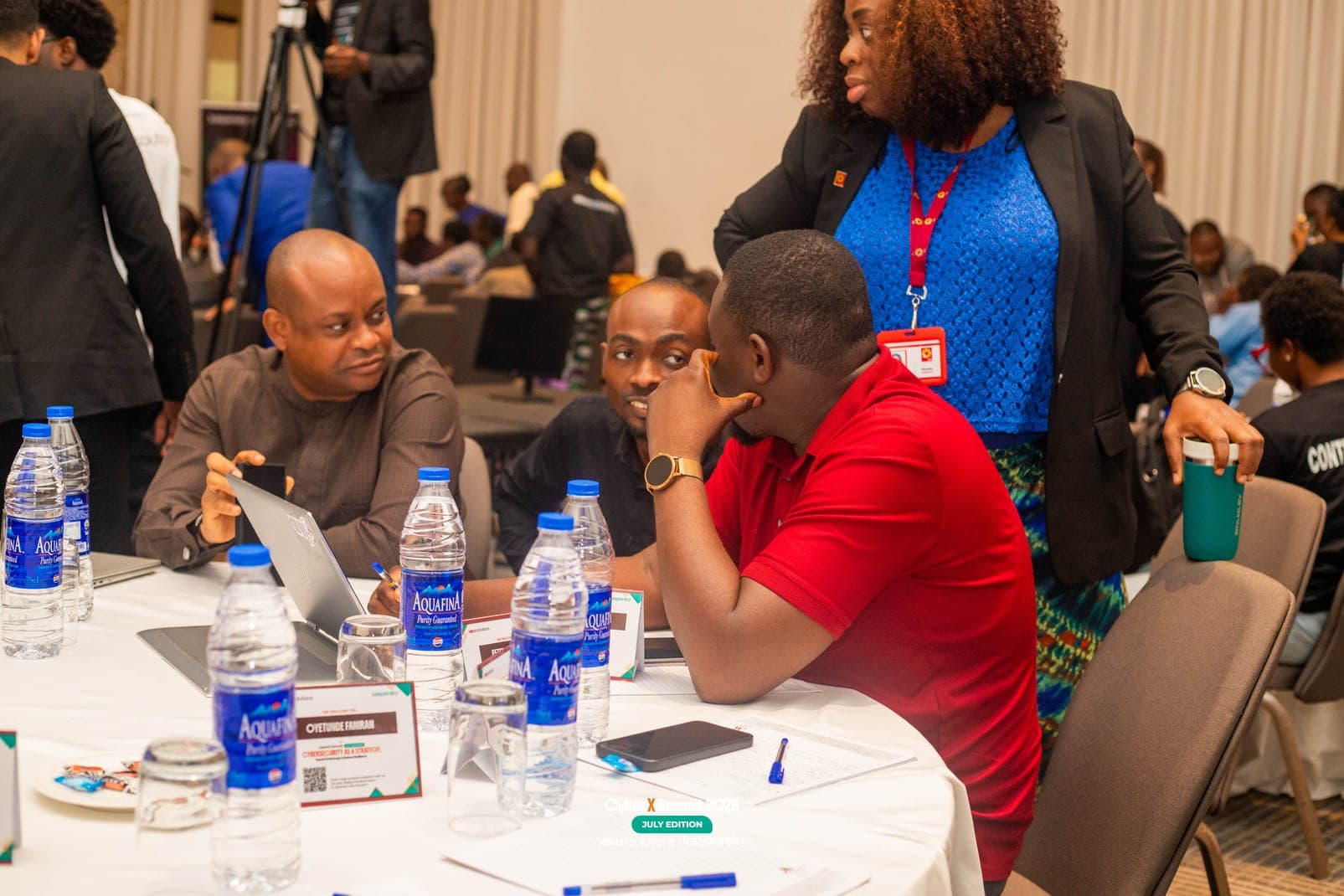 Founders working through a strategy session at a round table